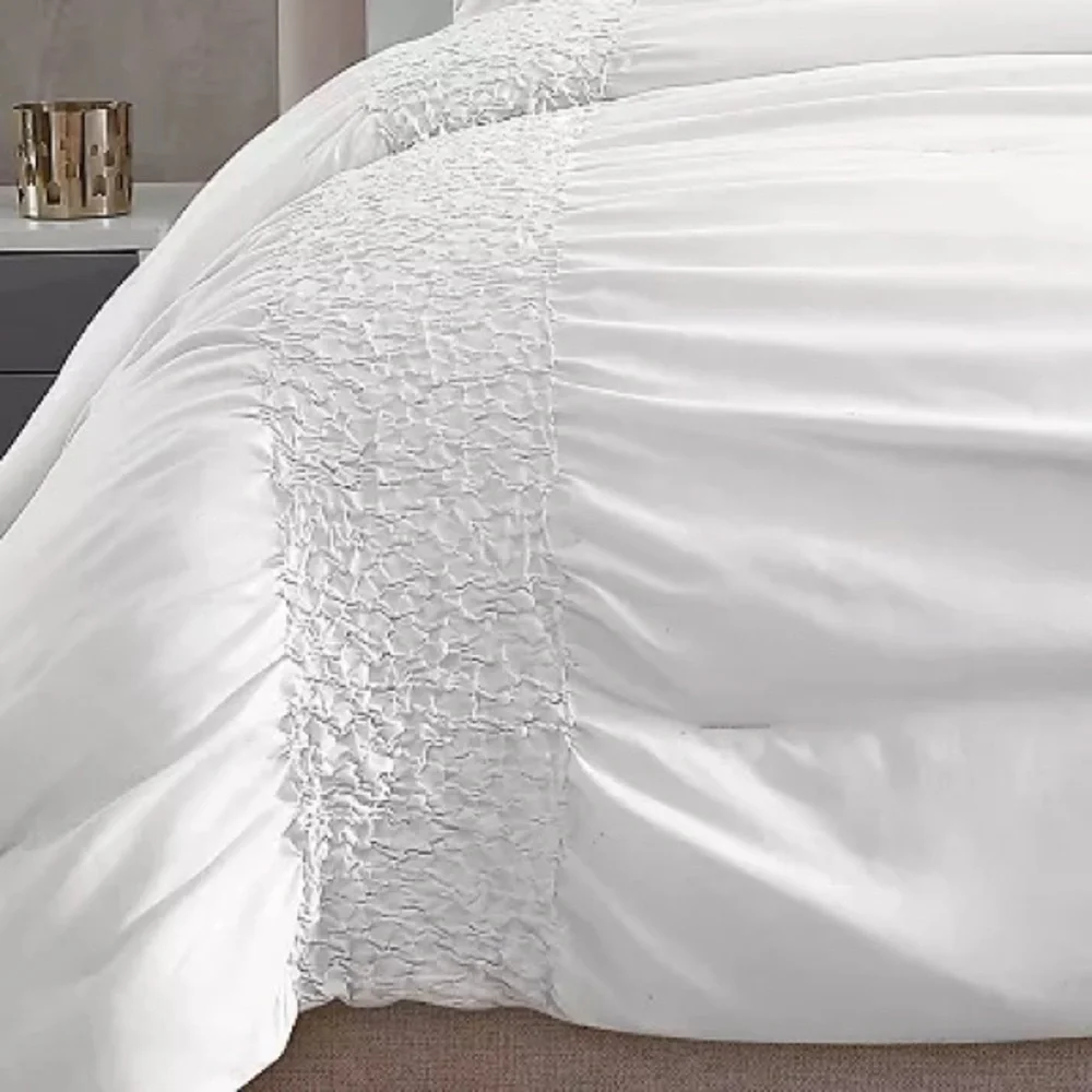 Riverbrook Home Allison Midweight 5 Piece Comforter Set Queen Size White